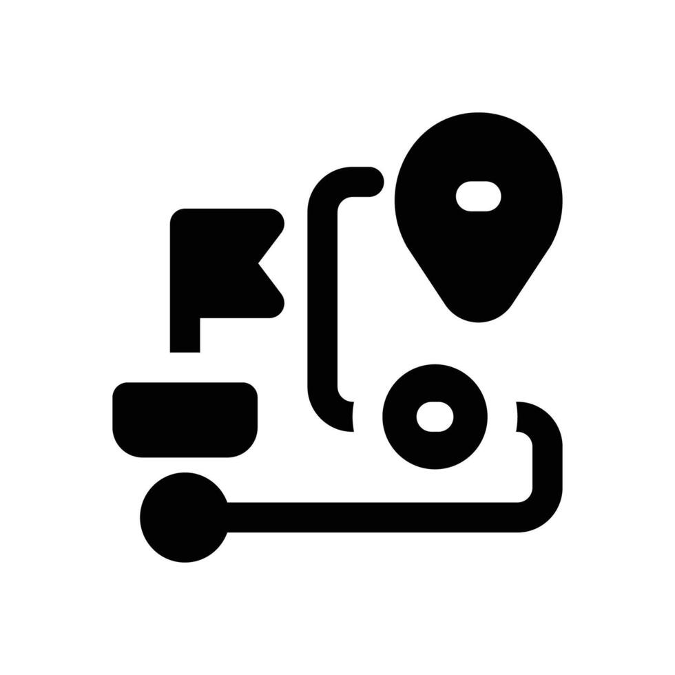 destination glyph icon. Strong and solid icon for websites, mobile interfaces, presentations, and visual branding. High quality and easy to edit. vector