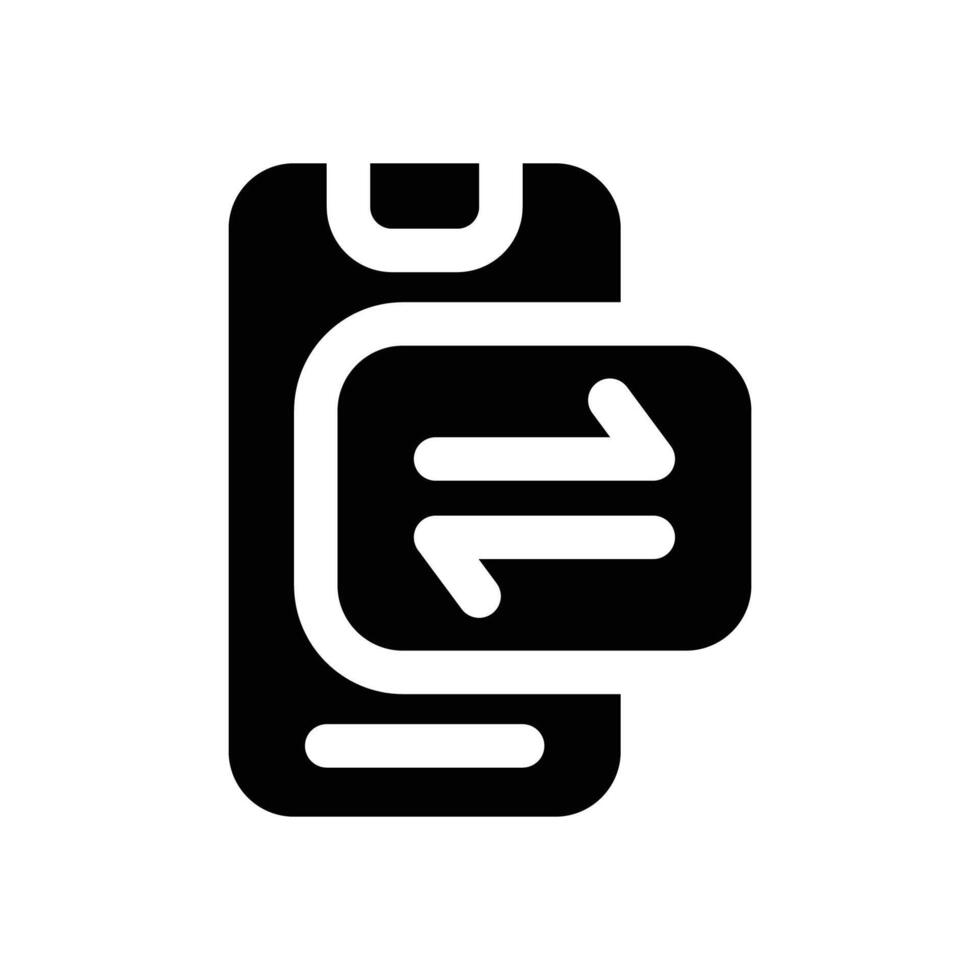 sharing glyph icon. Strong and solid icon for websites and mobile apps. vector
