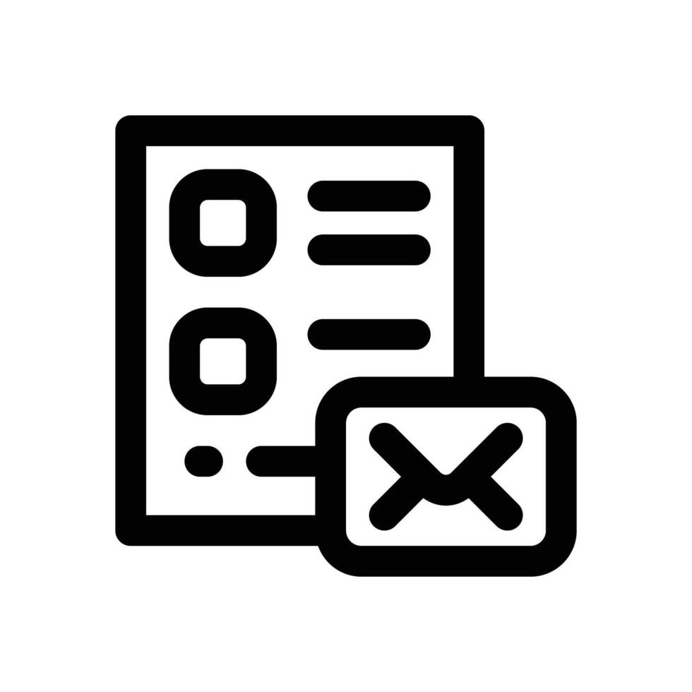 email checklist line icon. Clean and minimalist icon for websites and mobile apps. vector