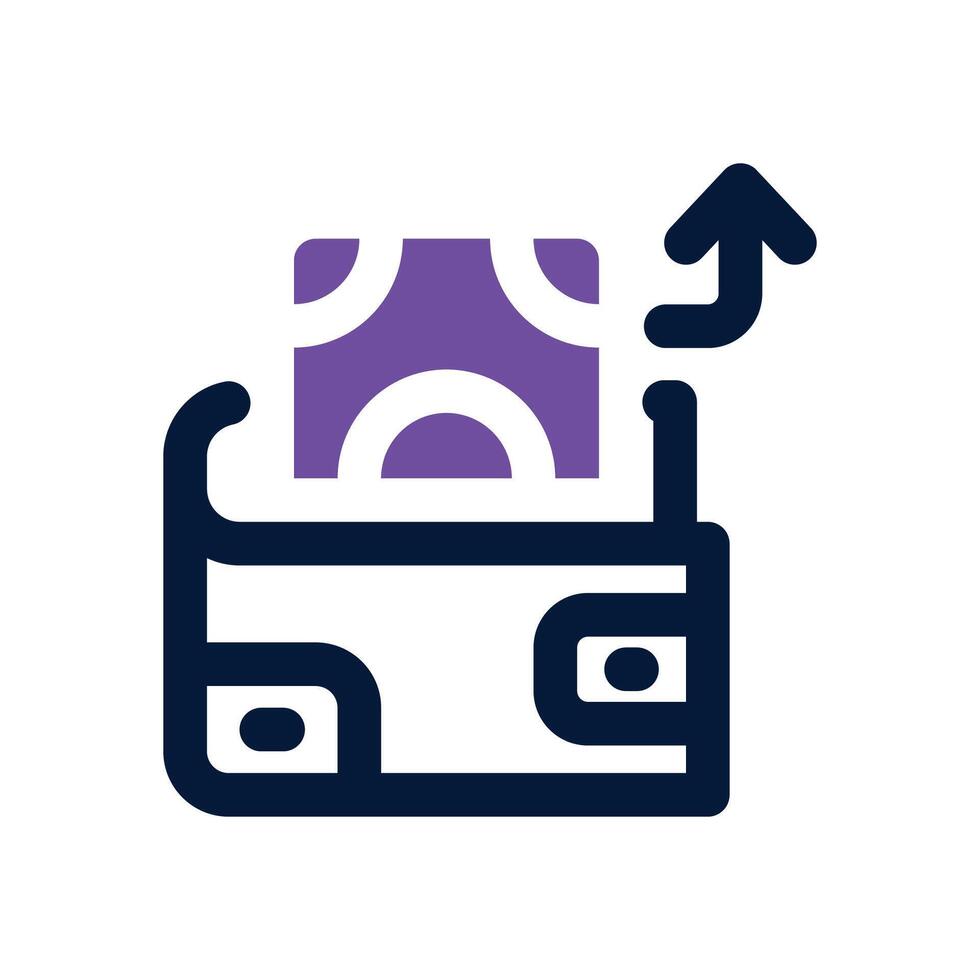 expense dual tone icon. Sleek and modern icon for websites and mobile apps. vector
