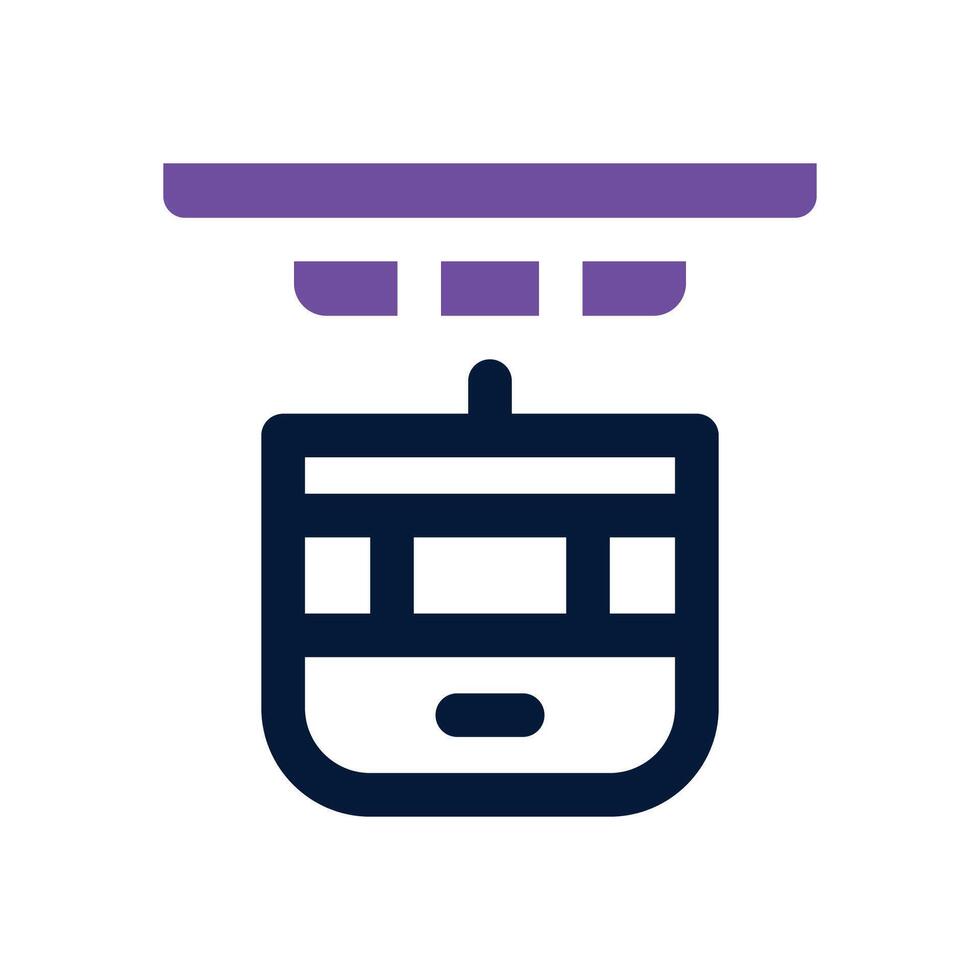 cable way dual tone icon. Sleek and modern icon for websites and mobile apps. vector