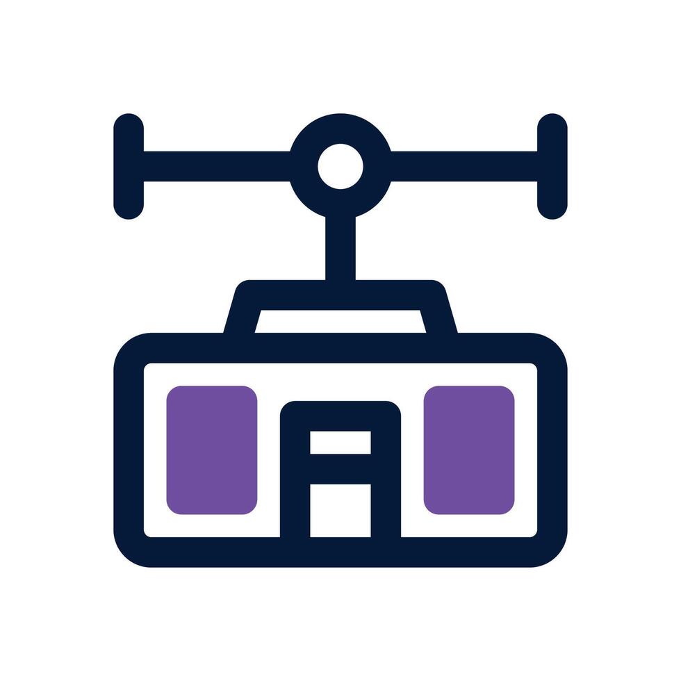 sky lift dual tone icon. Sleek and modern icon for websites and mobile apps. vector