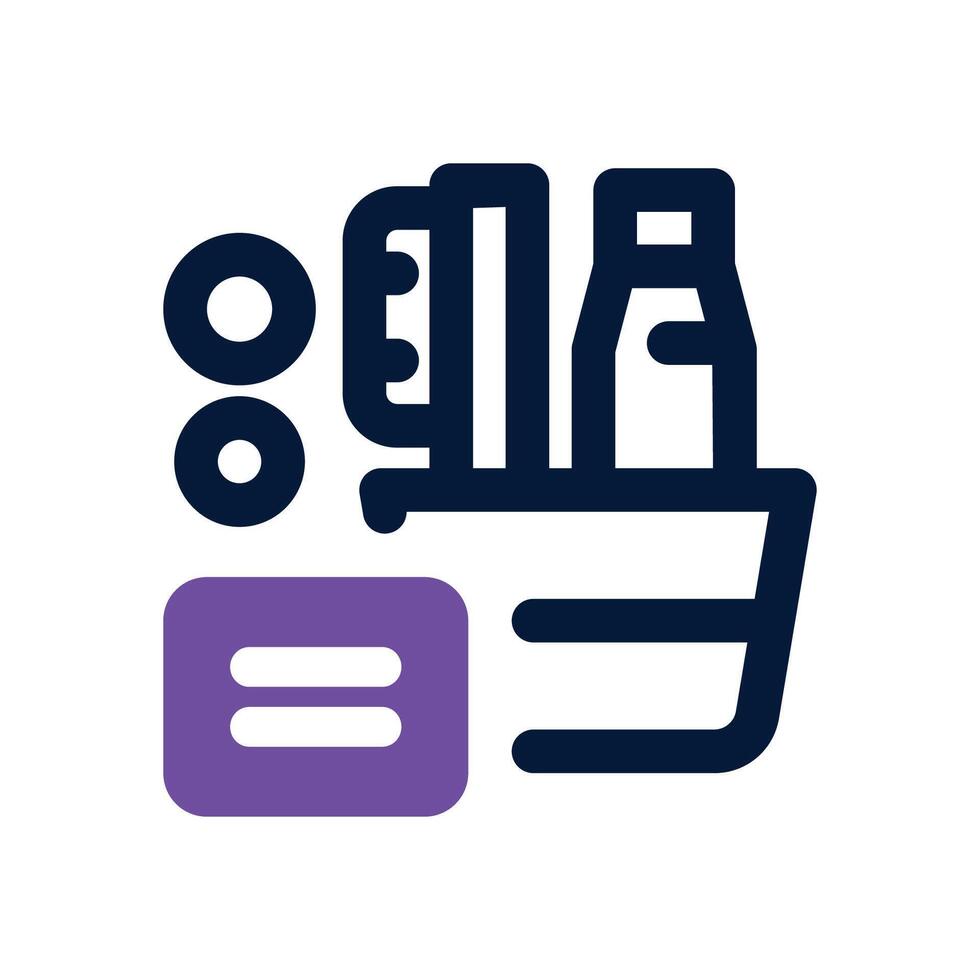 toiletry dual tone icon. Sleek and modern icon for websites and mobile apps. vector