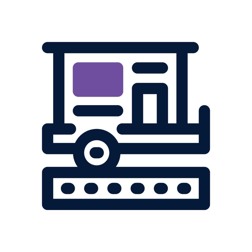 trailer duotone icon. Sleek and modern icon for websites, mobile apps, marketing materials, and corporate design. Fully scalable and ready to use. vector