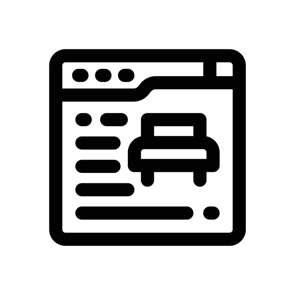 online reservation line icon. Clean and minimalist icon for websites and mobile apps. vector