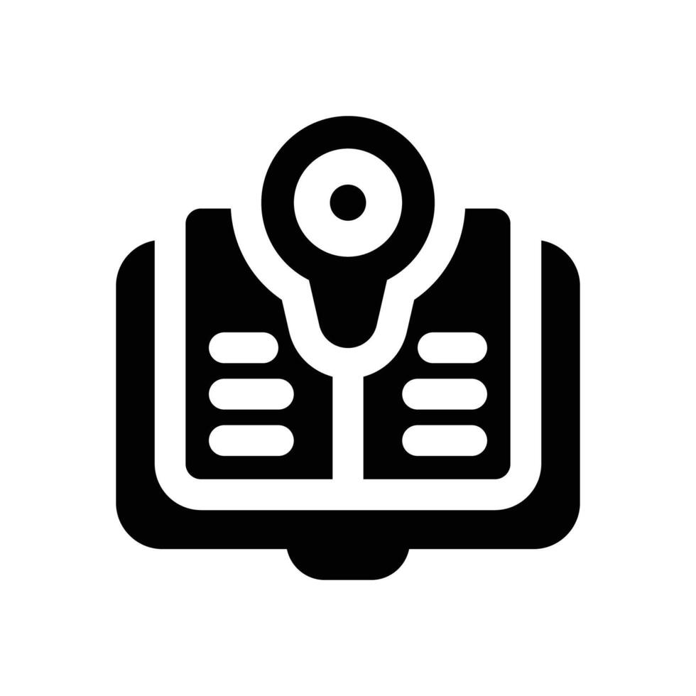 tour guide glyph icon. Strong and solid icon for websites, mobile interfaces, presentations, and visual branding. High quality and easy to edit. vector
