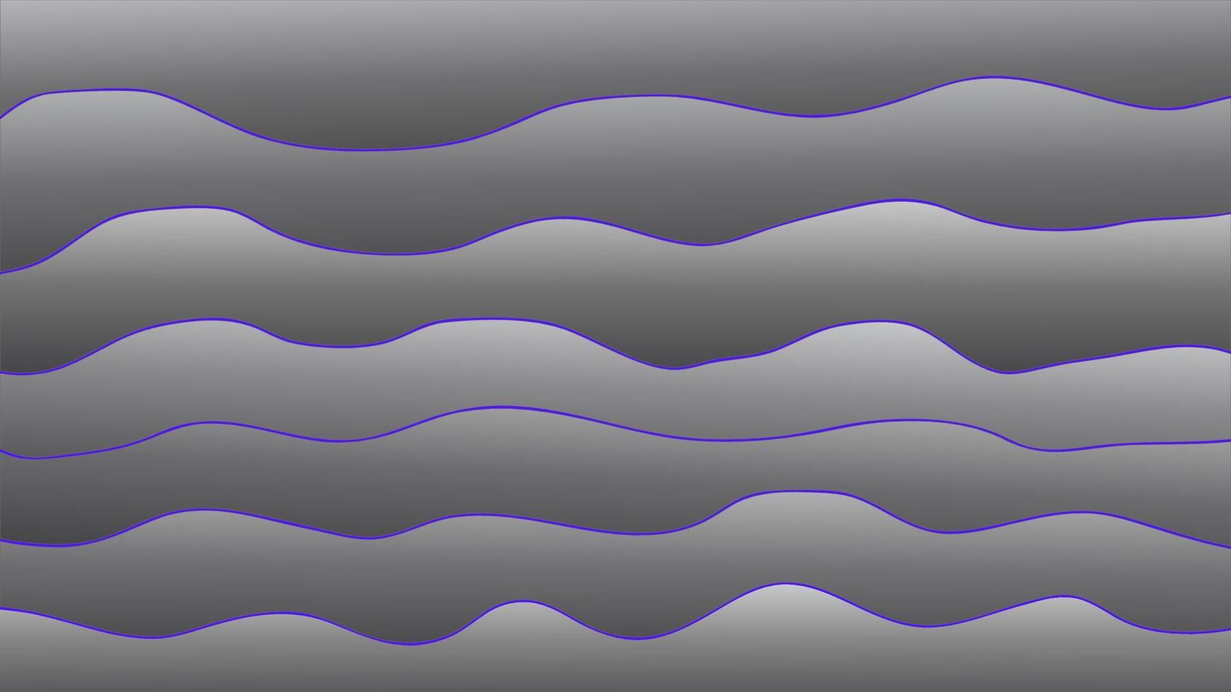 Multi-layered gray wave background with purple contour lines in abstract minimalist style that shows deep movement and futuristic design that keeps the eye on the long term vector