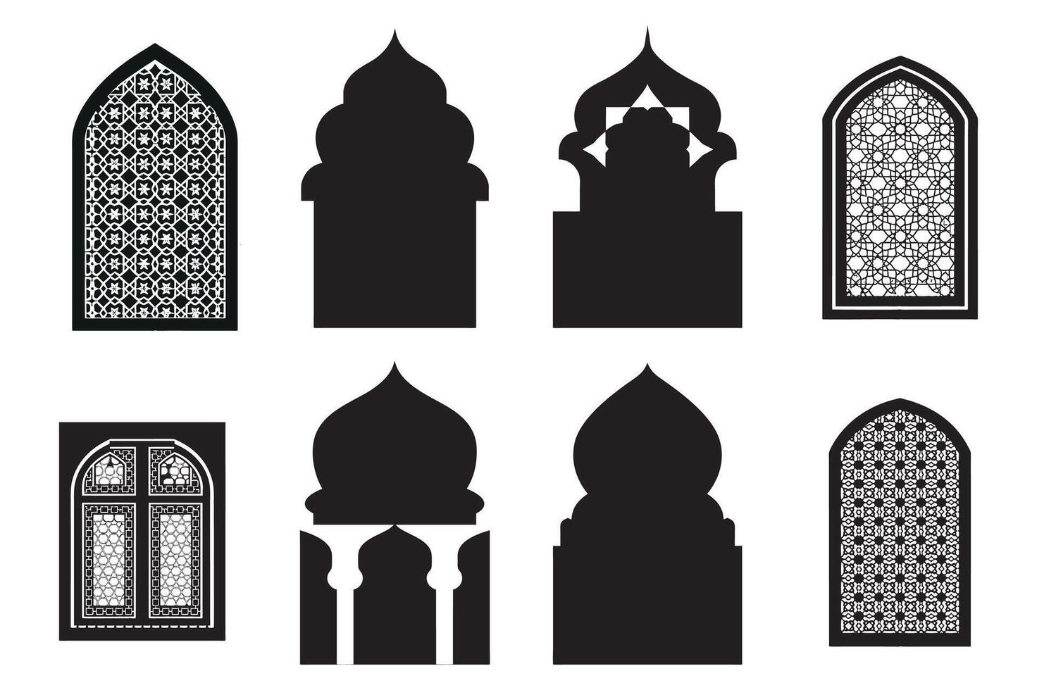 Decorative Eastern Arch Element vector