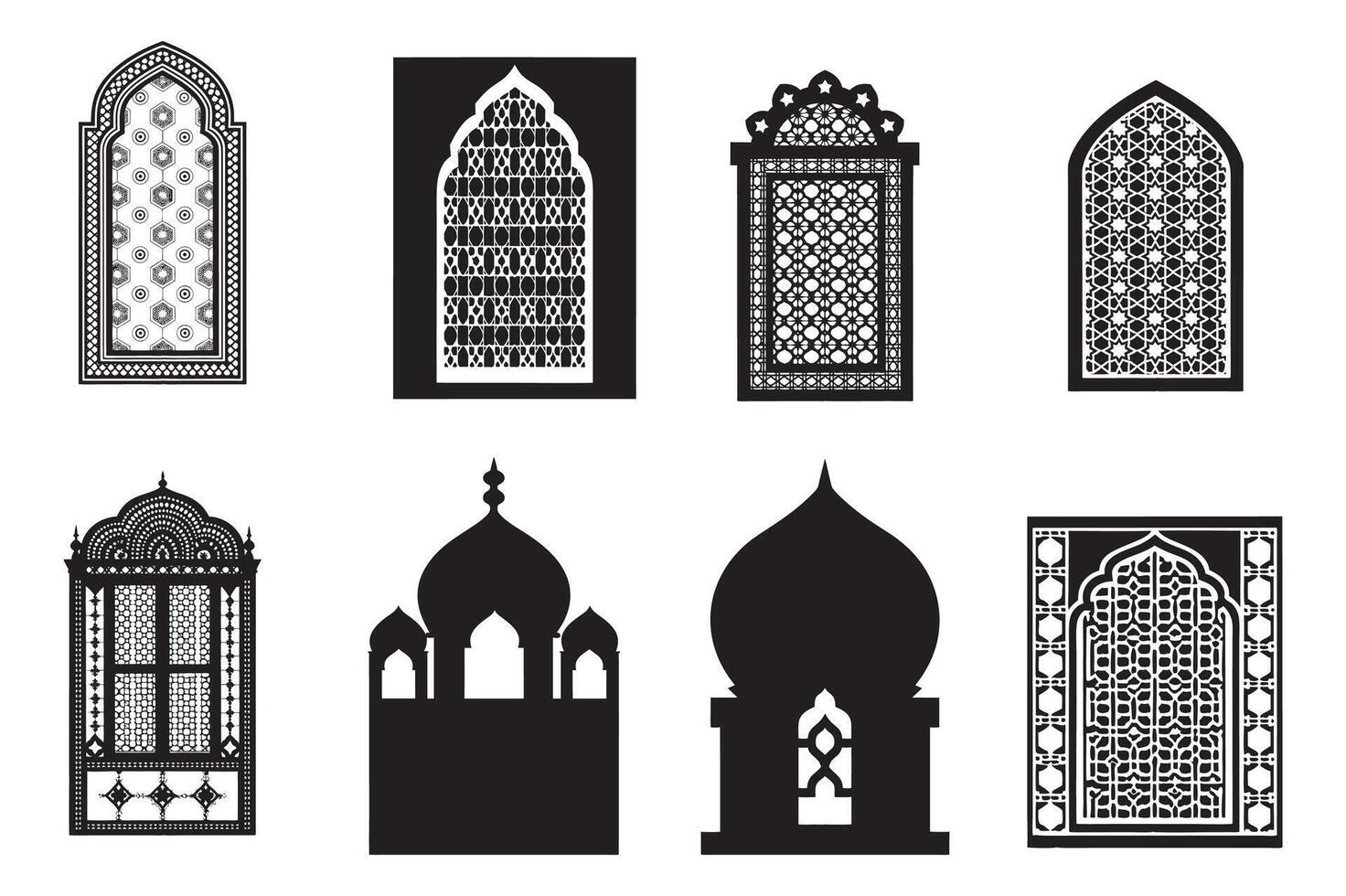 Decorative Arabesque Window Frame vector