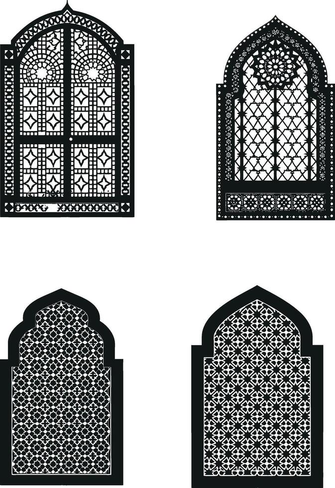 Middle Eastern Window Design Icon vector
