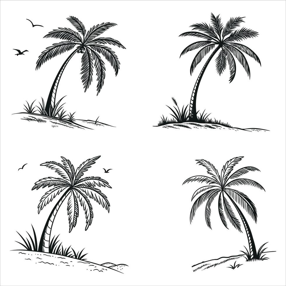 Wild Coast Tree Outline vector