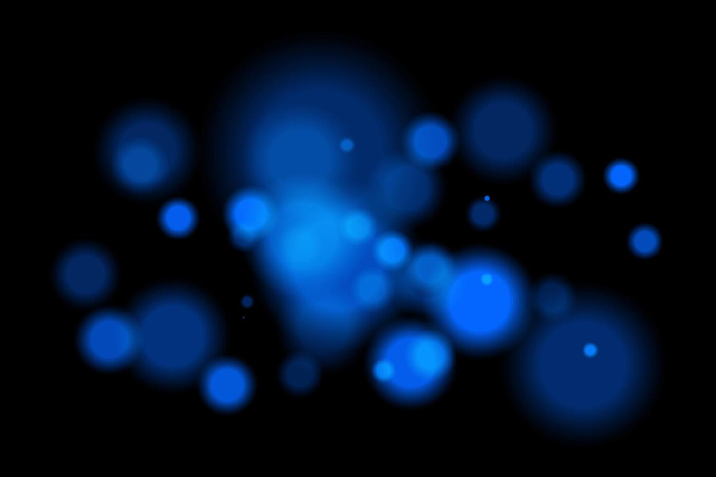 Blue lights on black background vector