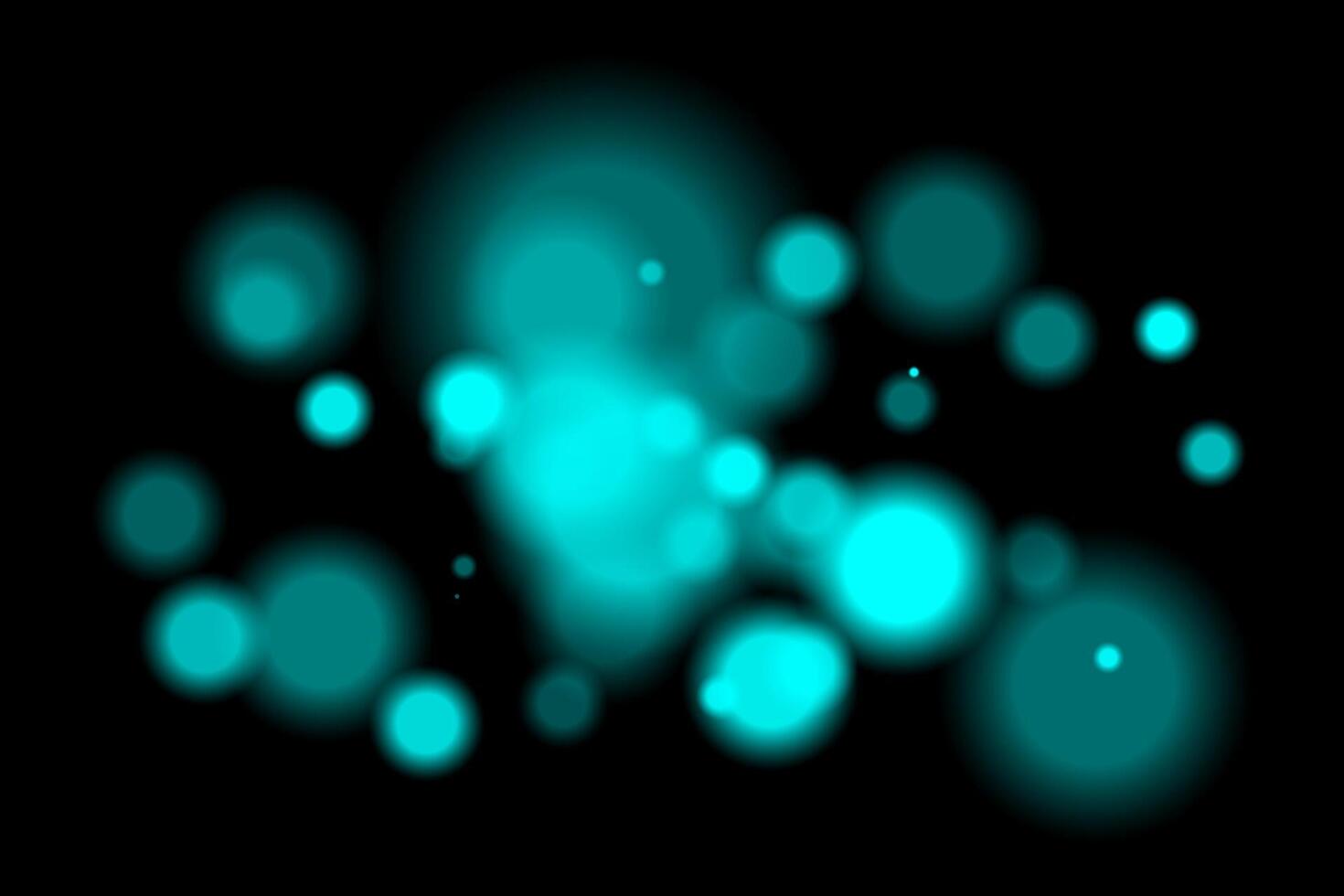 A blue glow of lights on a black background vector
