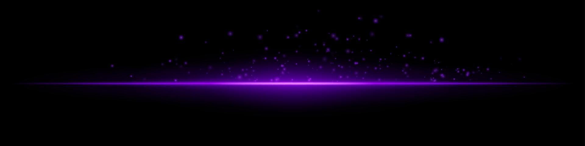A purple light on a black background vector