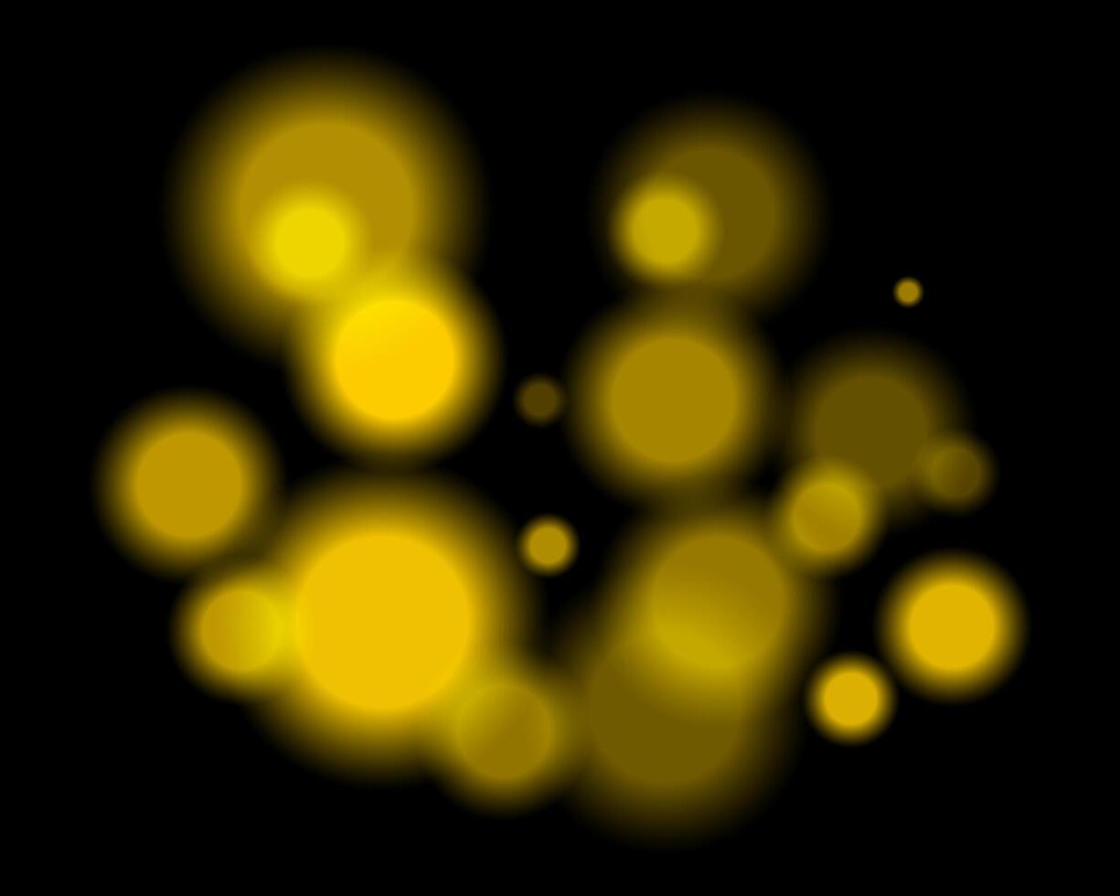 A black background with yellow circles vector