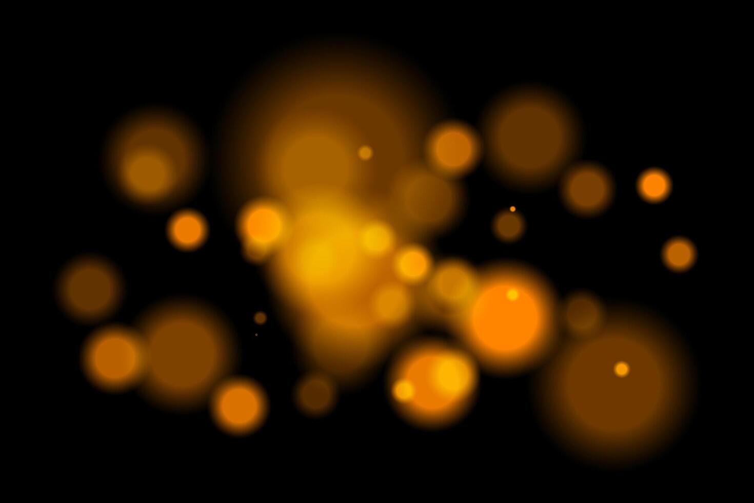 Orange lights on black background vector