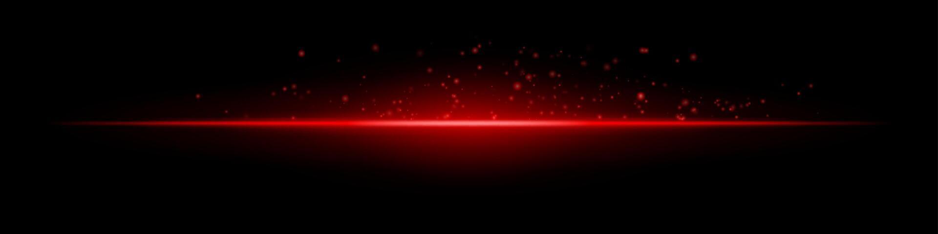 Red light on black background vector