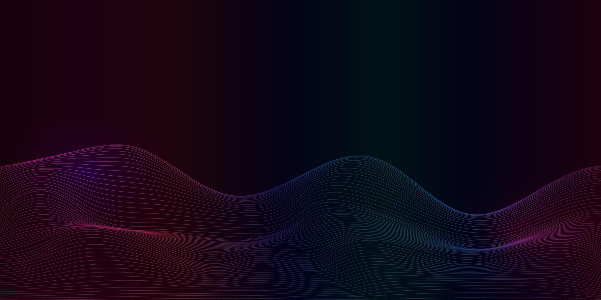 Abstract banner of colourful flowing lines design vector