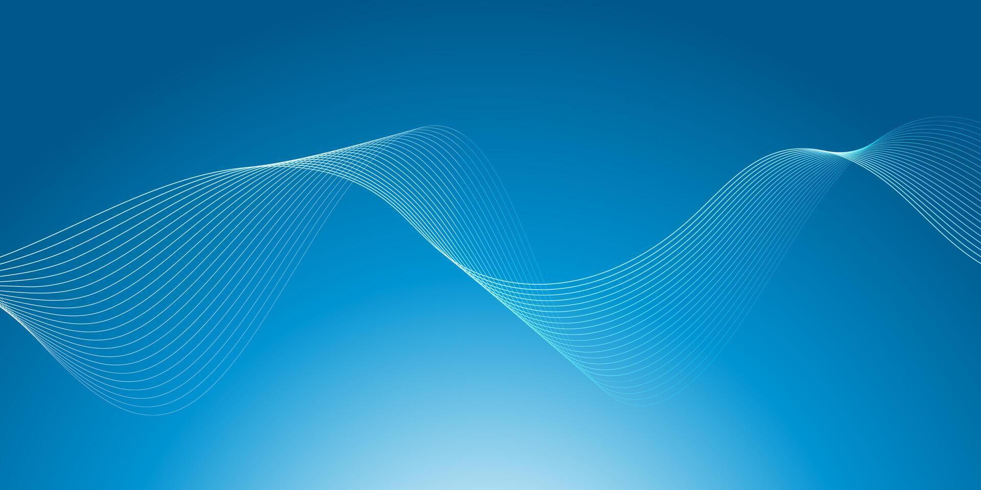 Abstract banner with minimal flowing lines design vector