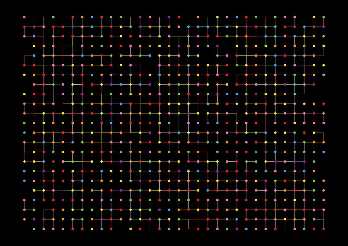 Abstract background with grid and colourful dots design vector