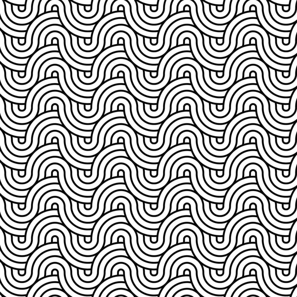 Black and white Japanese themed circular pattern design vector