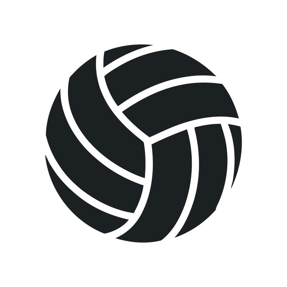 Simple Isolated Black and White Volleyball Illustration for Sports Recreation and Teamwork Concepts in Graphic Design and Digital Media Projects vector