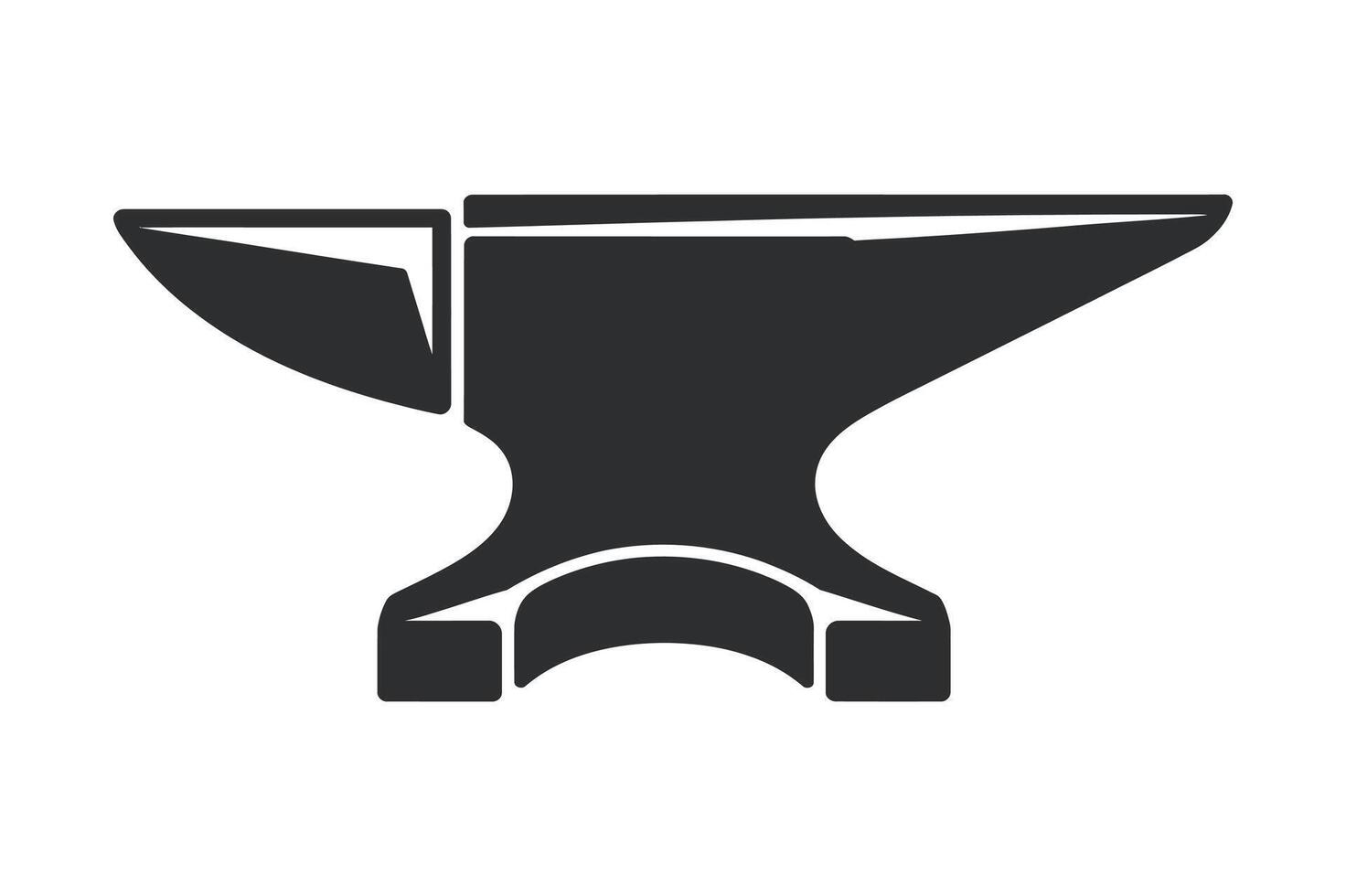 Anvil Silhouette Illustration for Blacksmithing and Metalworking Representing Strength Craftsmanship and Industrial Heritage Ideal for Design Projects and Historical References with a Clean vector
