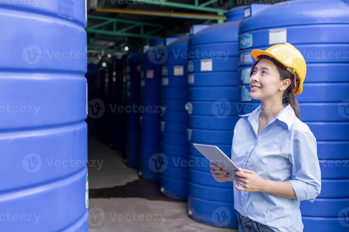 Factory of food or beverages, engineer or inspector check quality water for production line, check PH parameters of water on process. Quality control or assurance, Good standard, Healthy photo