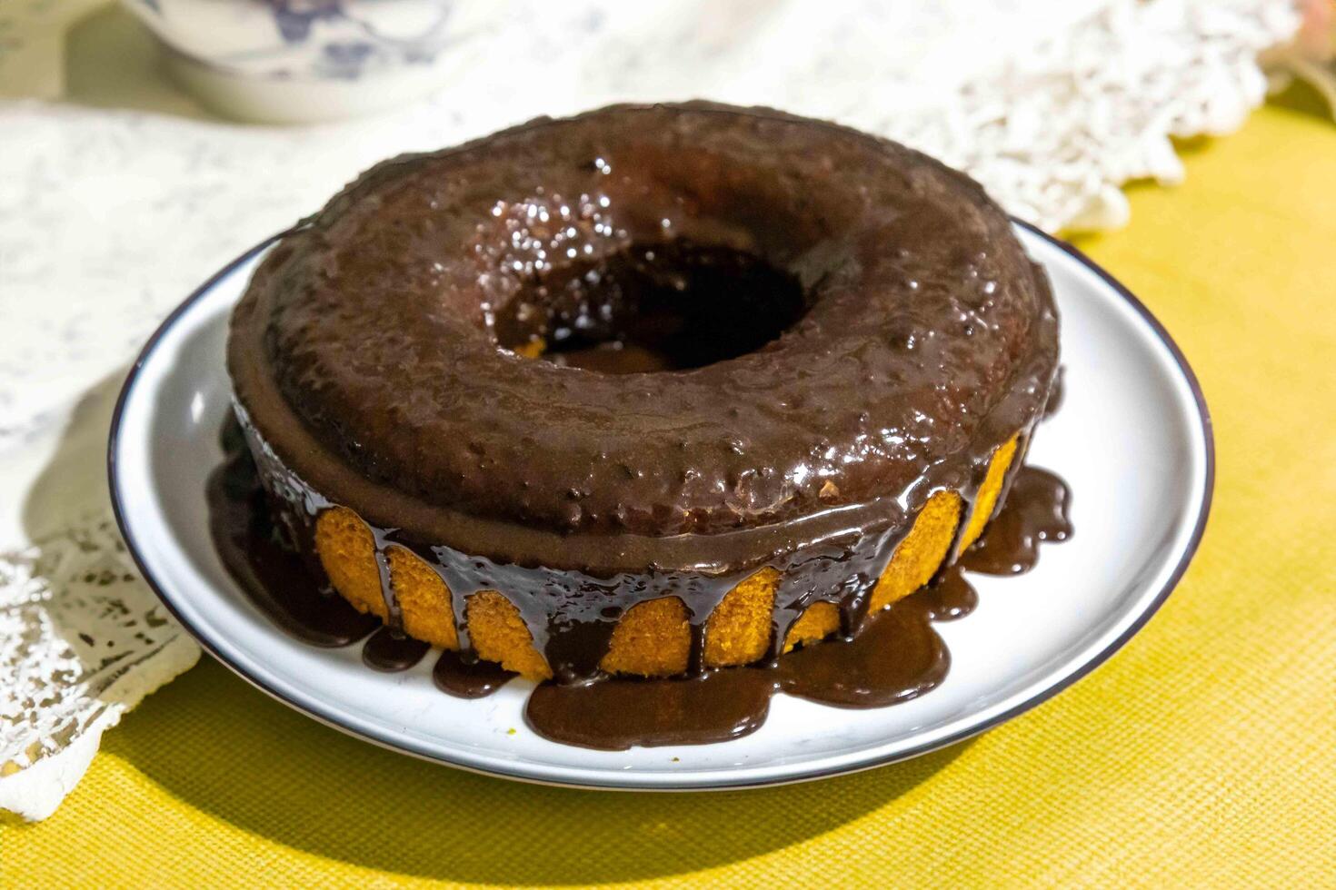 The most traditional and classic carrot cake with chocolate perfect picture photo