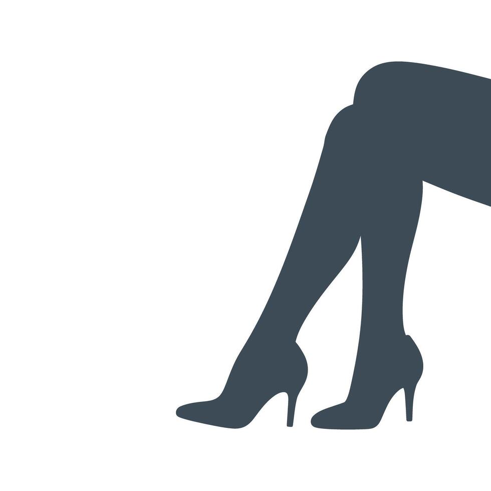 Elegant Silhouette of Woman s Legs Wearing High Heels Fashionable and Stylish Design for Various Creative Projects and Designs vector