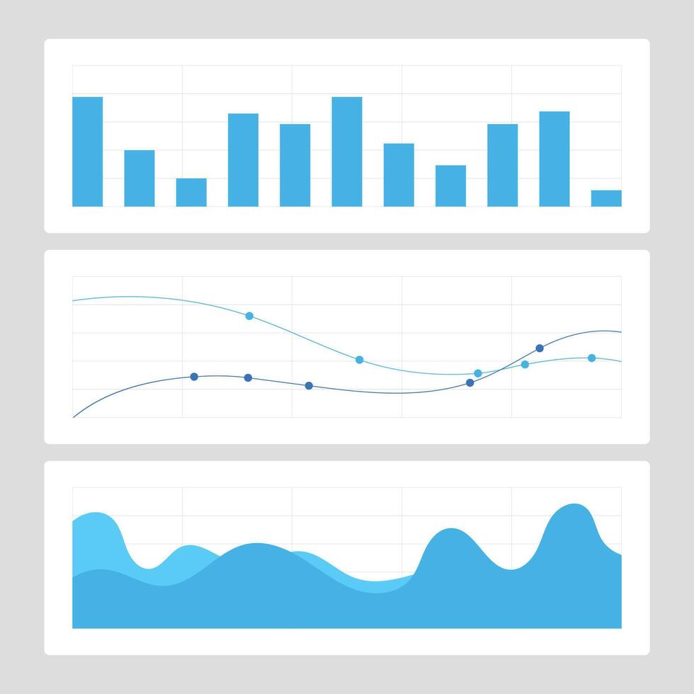 Business analytics graph of stock market investment trading on white background design. vector