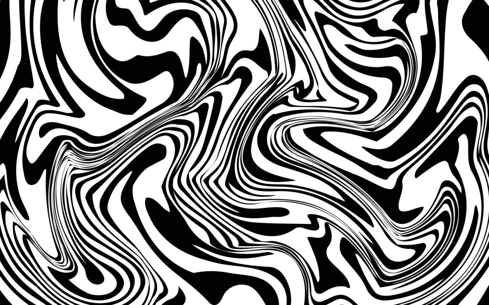 Black white lines. Psychedelic abstract background. Modern minimalist design texture. vector