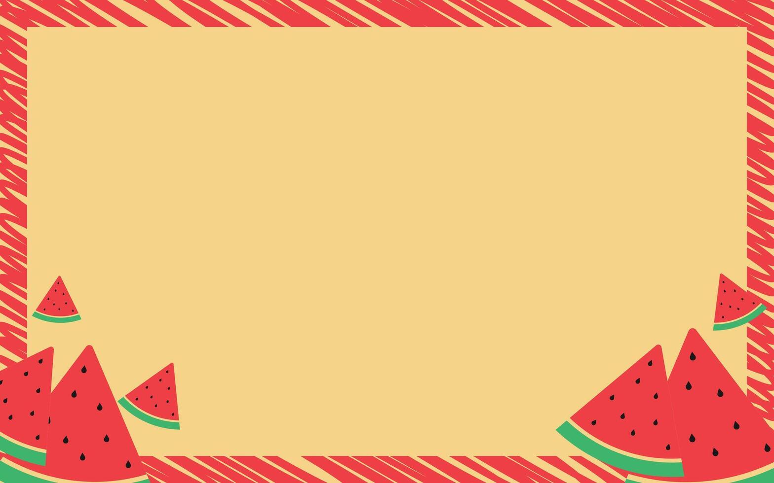 Banner design from fruit concept. Watermelon element creative illustration vector
