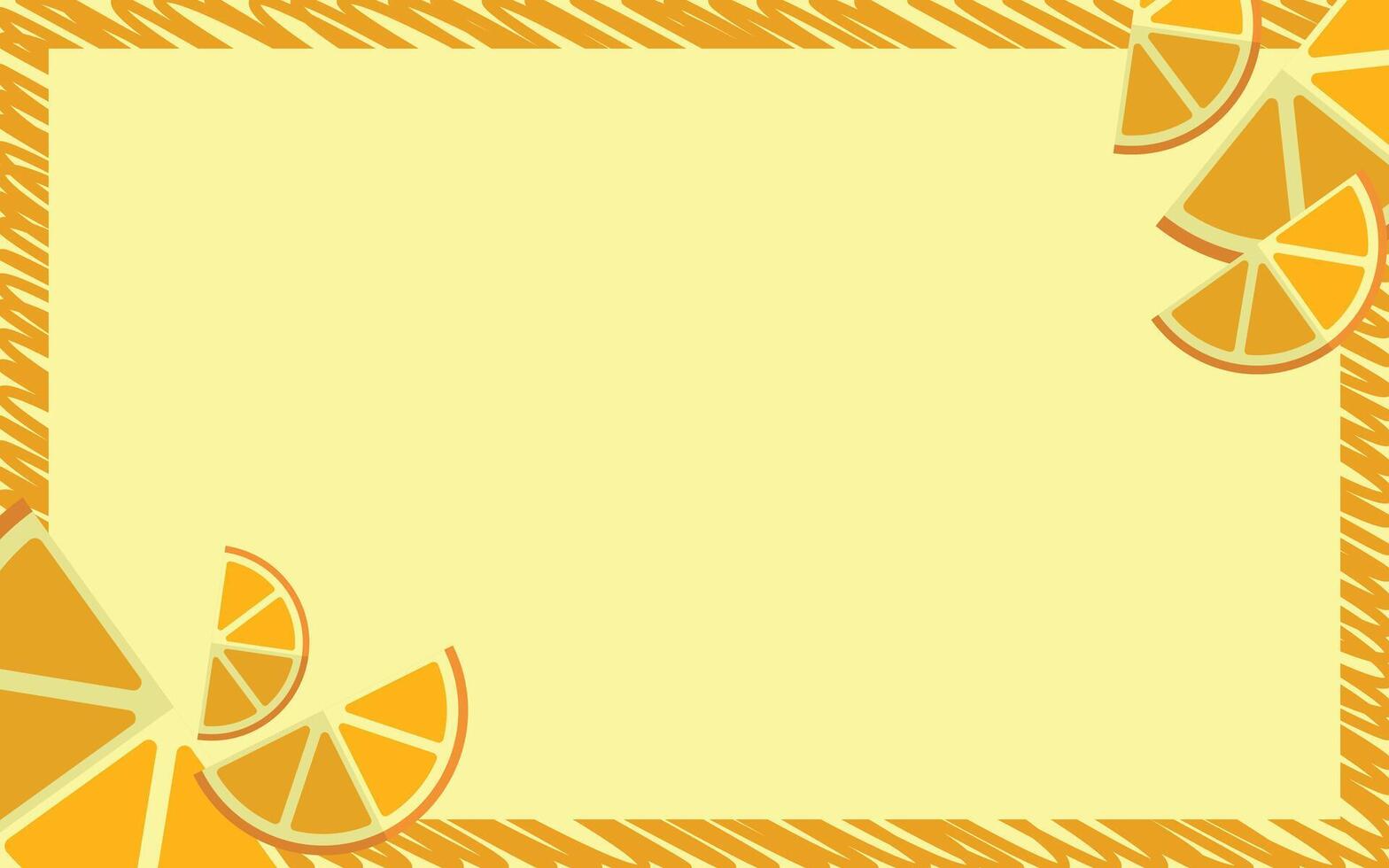 Fruits sliced orange background banner template. vector