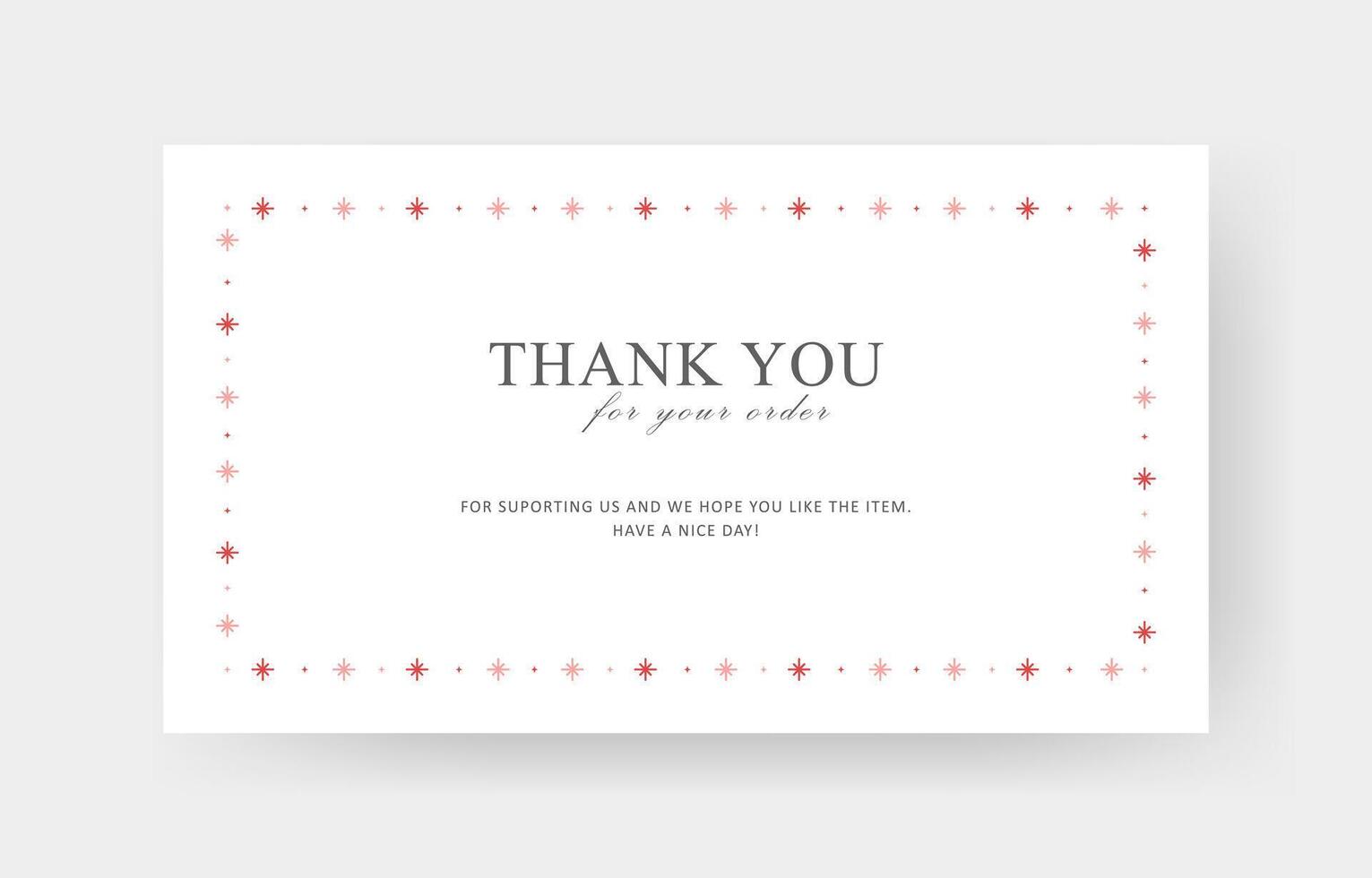 thank you card template with red ribbon for greeting card template, printable custom small business card vector