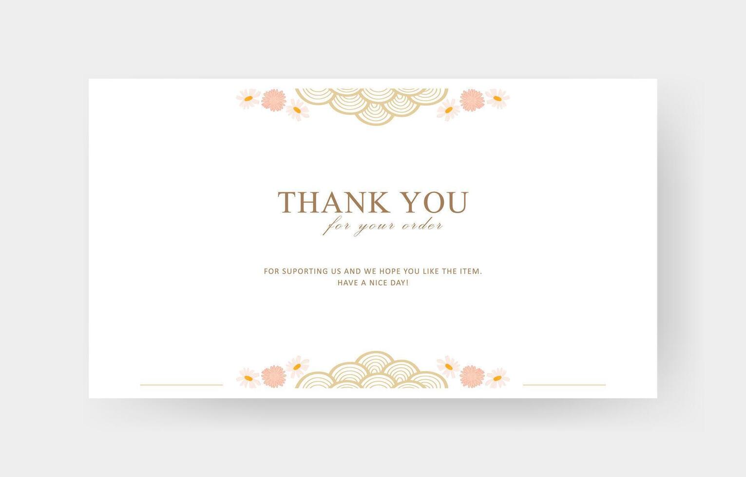 thank you card template, greeting card, aesthetic greeting card template, printable custom small business card vector