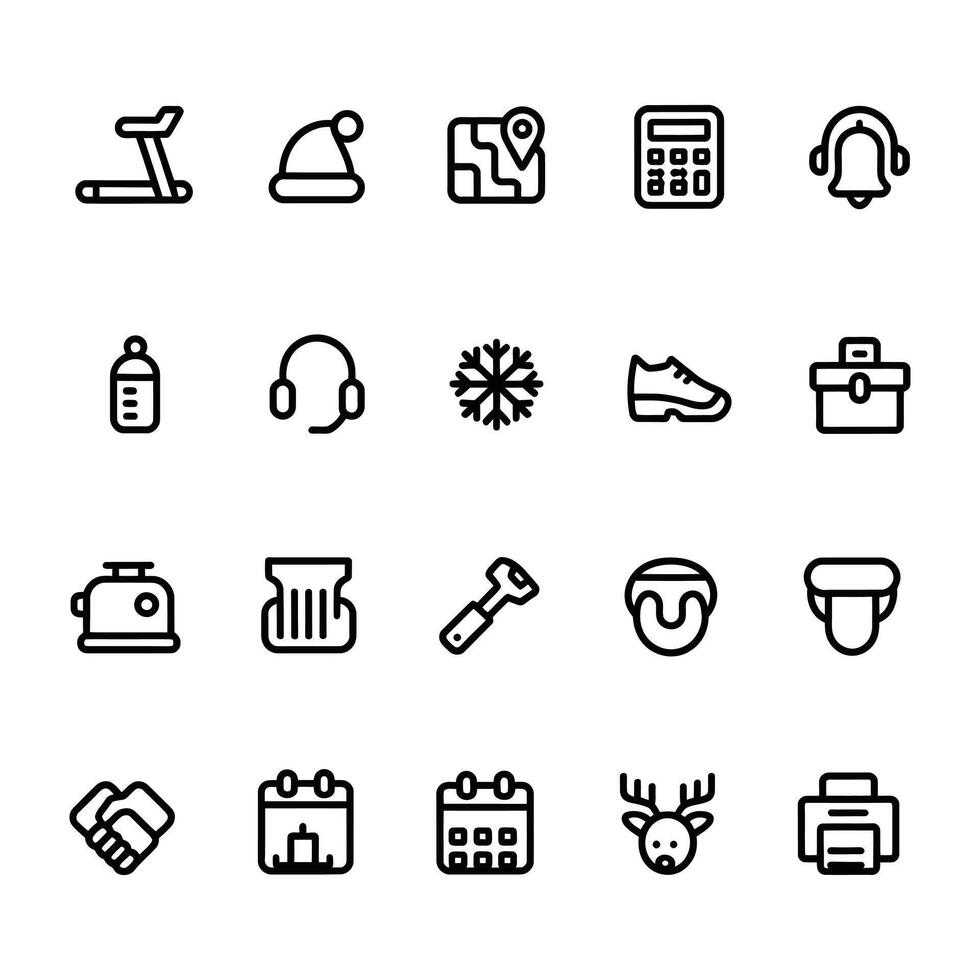 line icons for various purposes vector