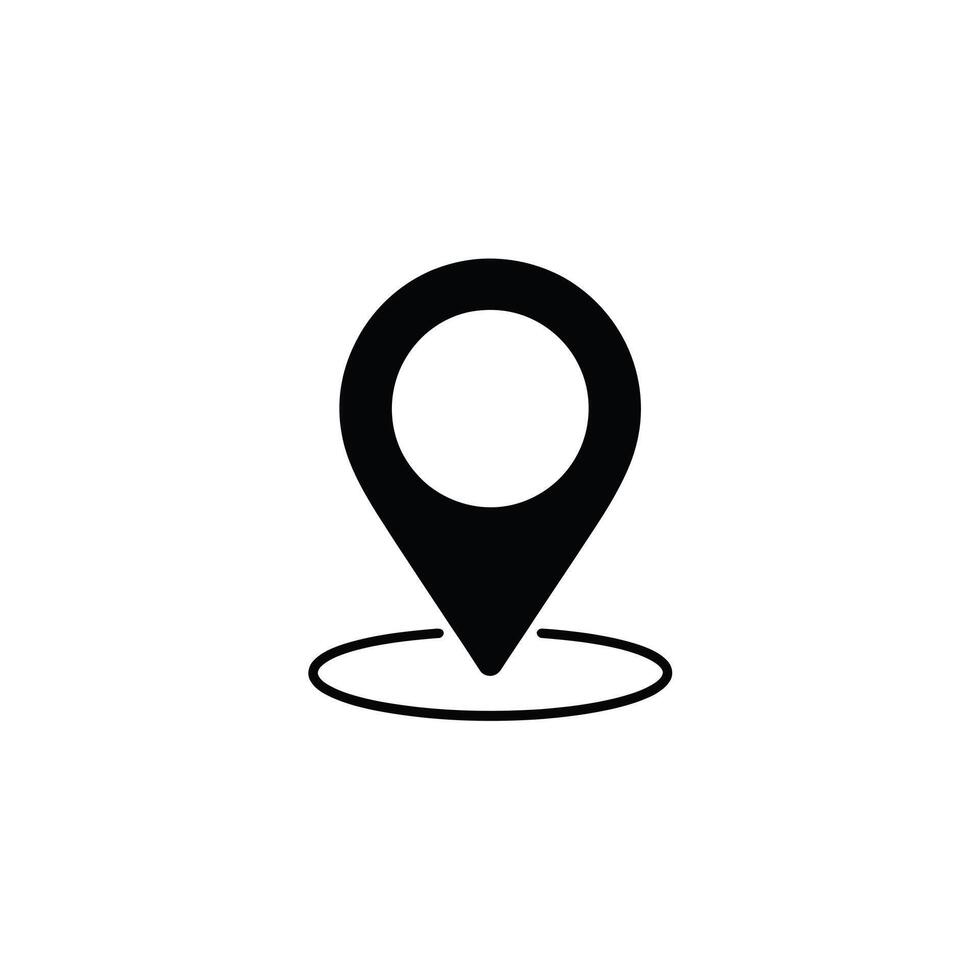 Simple location pinpoint icon graphic vector