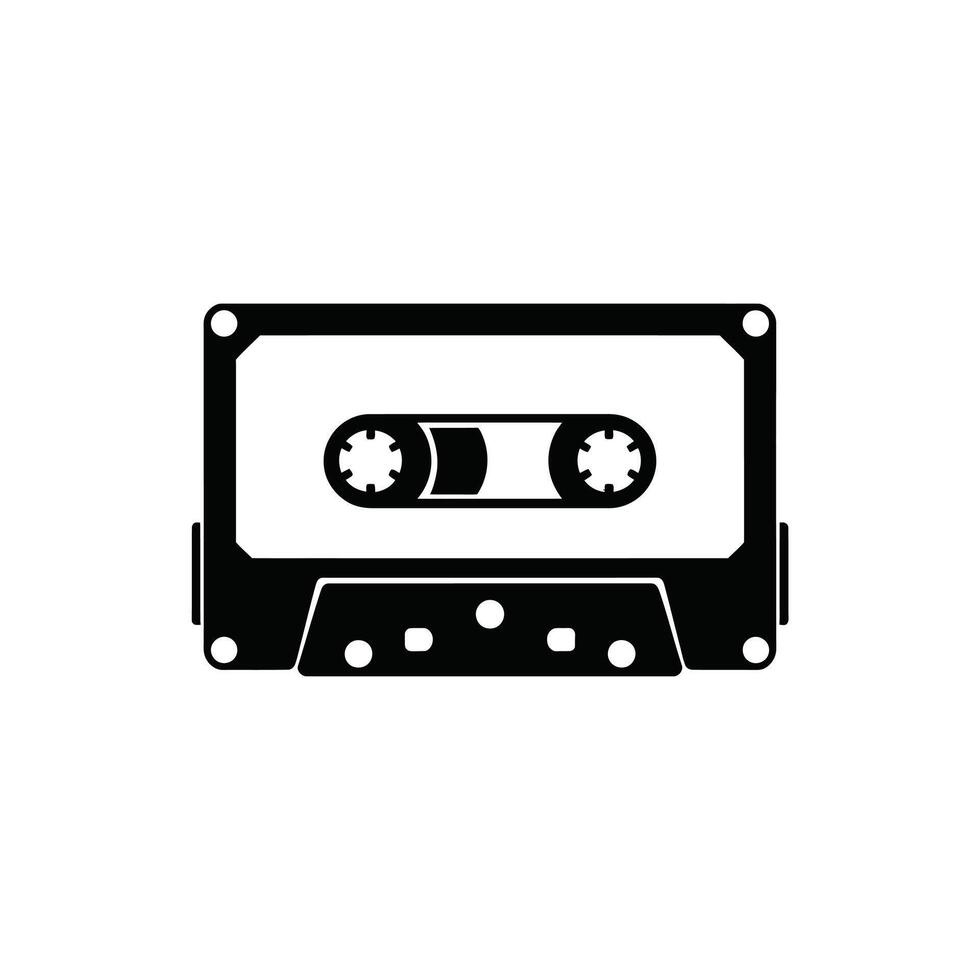 Classic audio cassette tape icon vector