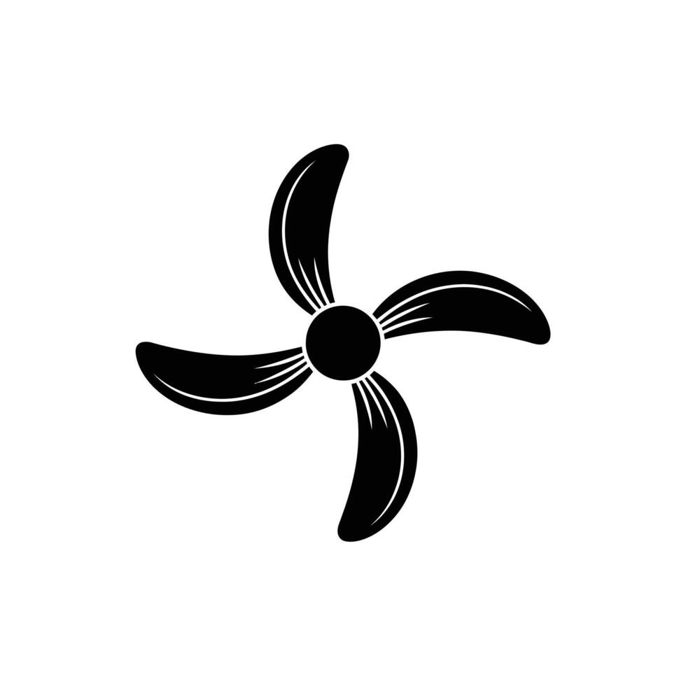 Four blade propeller icon graphic vector