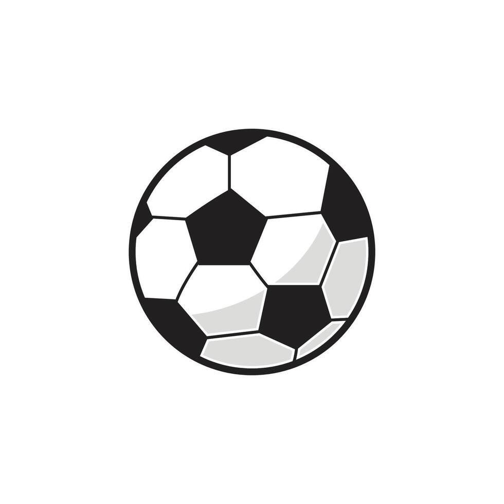 A black and white soccer ball on a white background vector