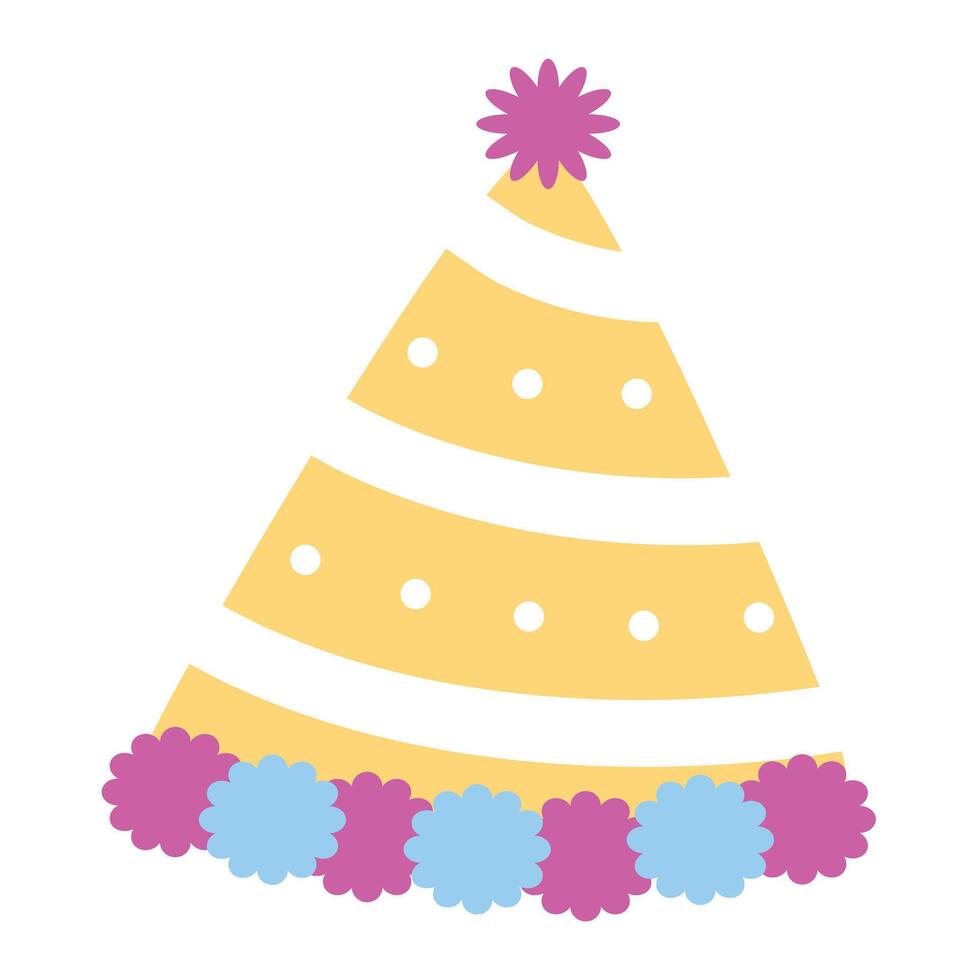 Birthday hat icon element vector