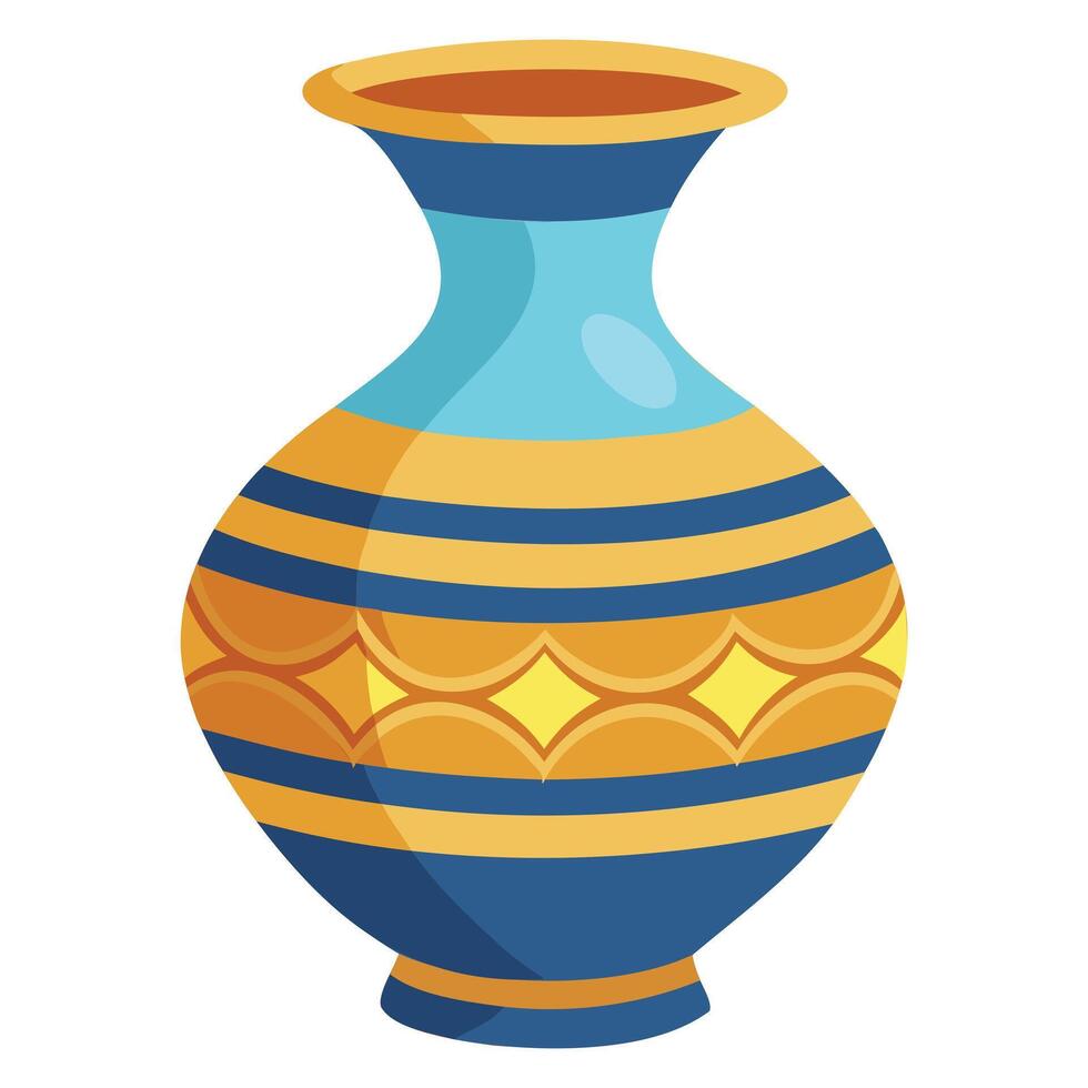 Artistic Pottery Vase Illustrations vector