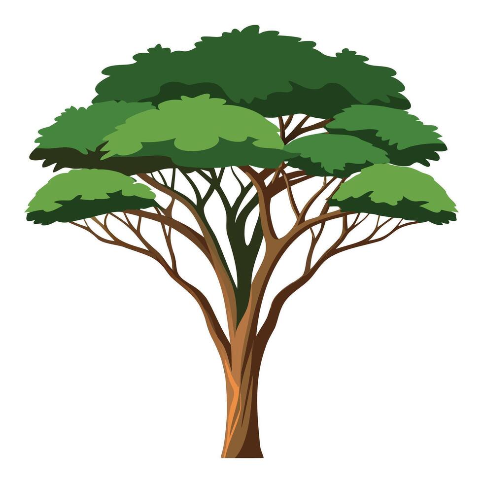 Thorn Tree Landscape Art vector