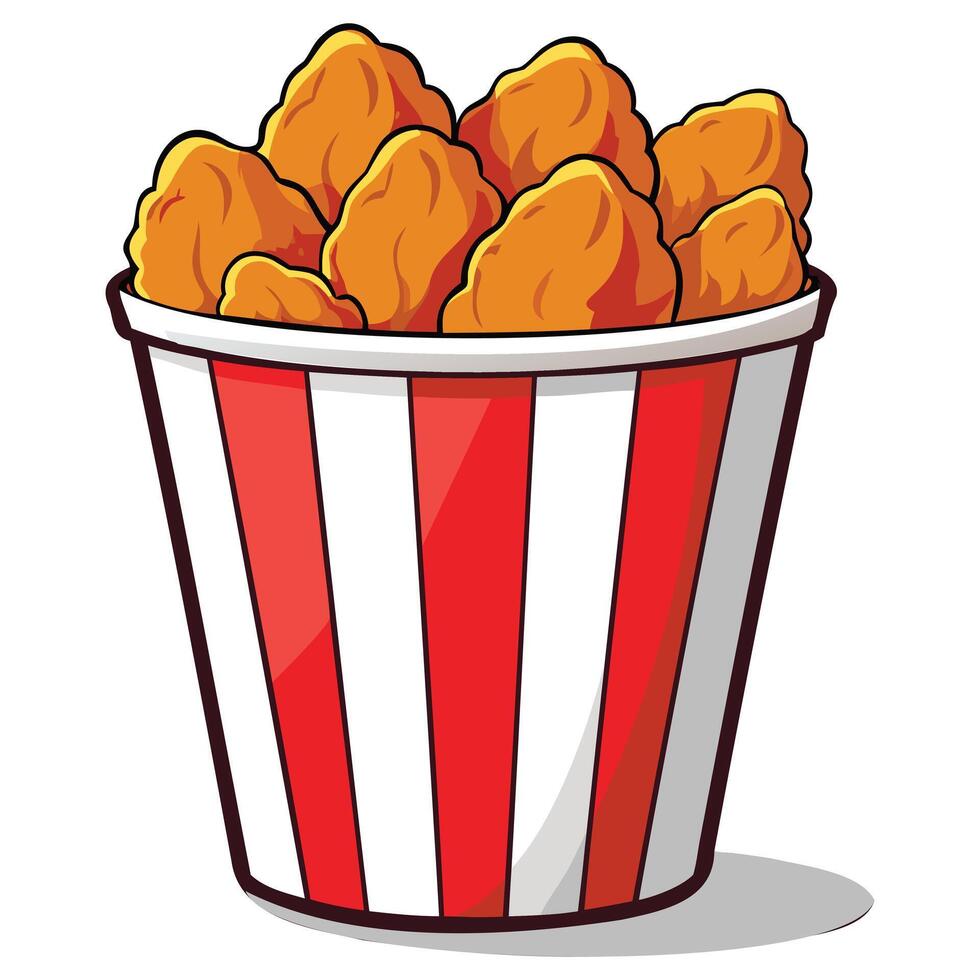 Golden Fried Chicken Graphics vector