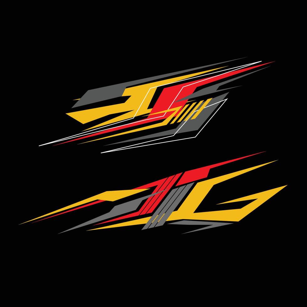 car wrapping decal design. car modification decals vector