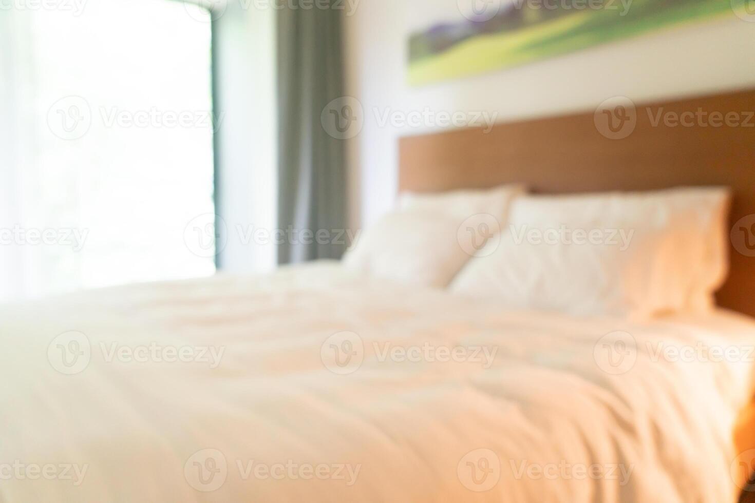 abstract blur bedroom interior for background or wallpaper photo