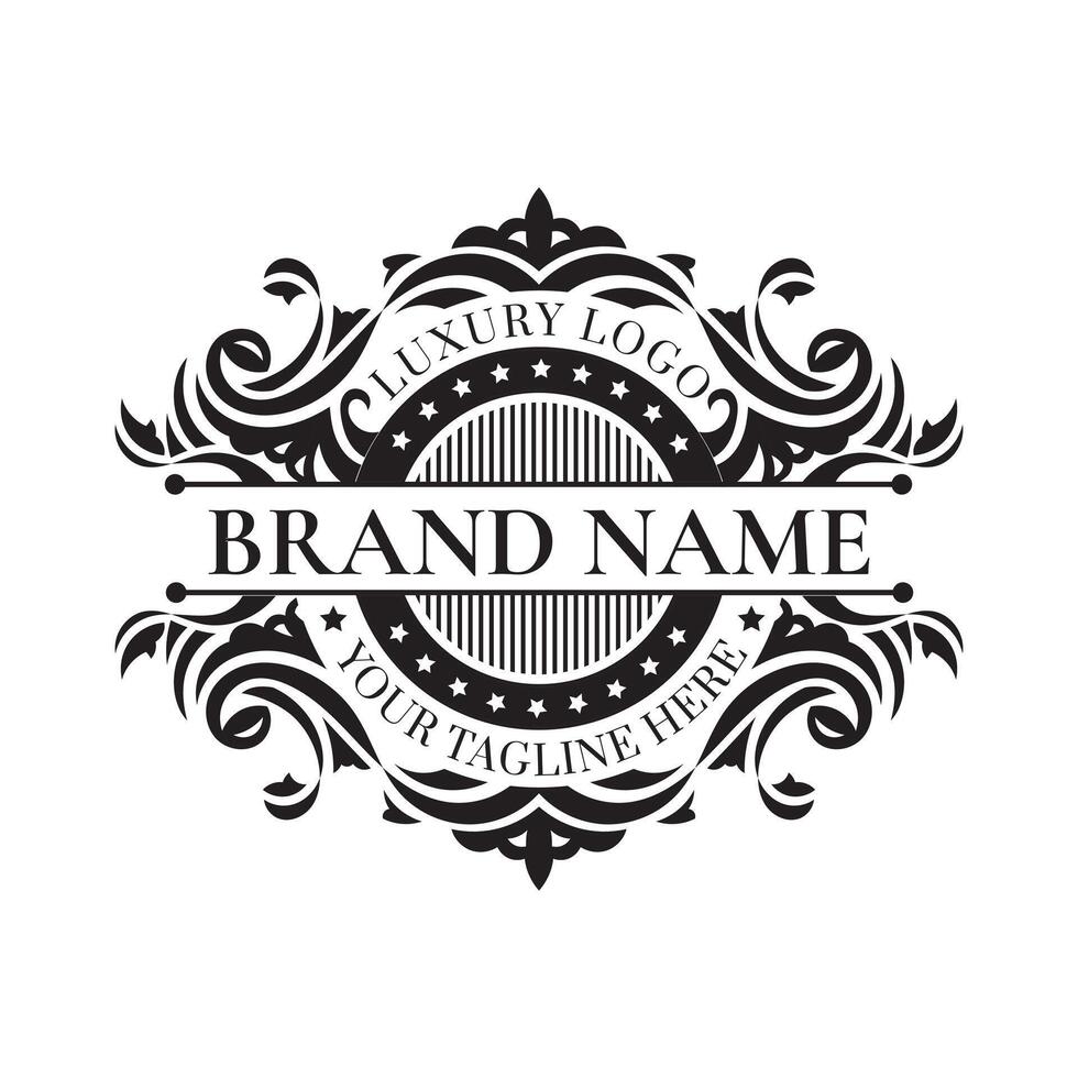 Vintage Badge label in black and white. vector