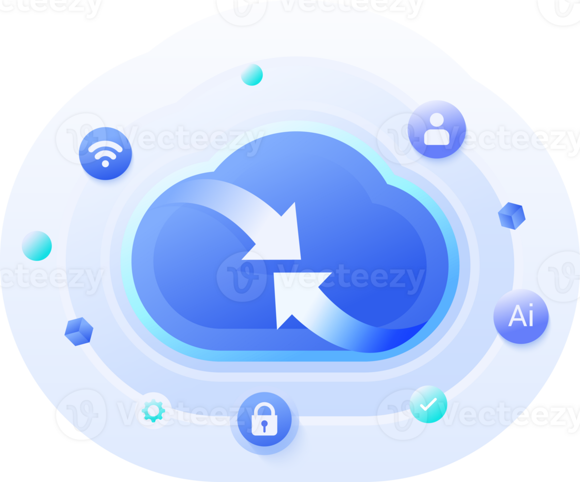Cloud Computing Network Connection Platform data synchronize cloud-based applications application clipart png