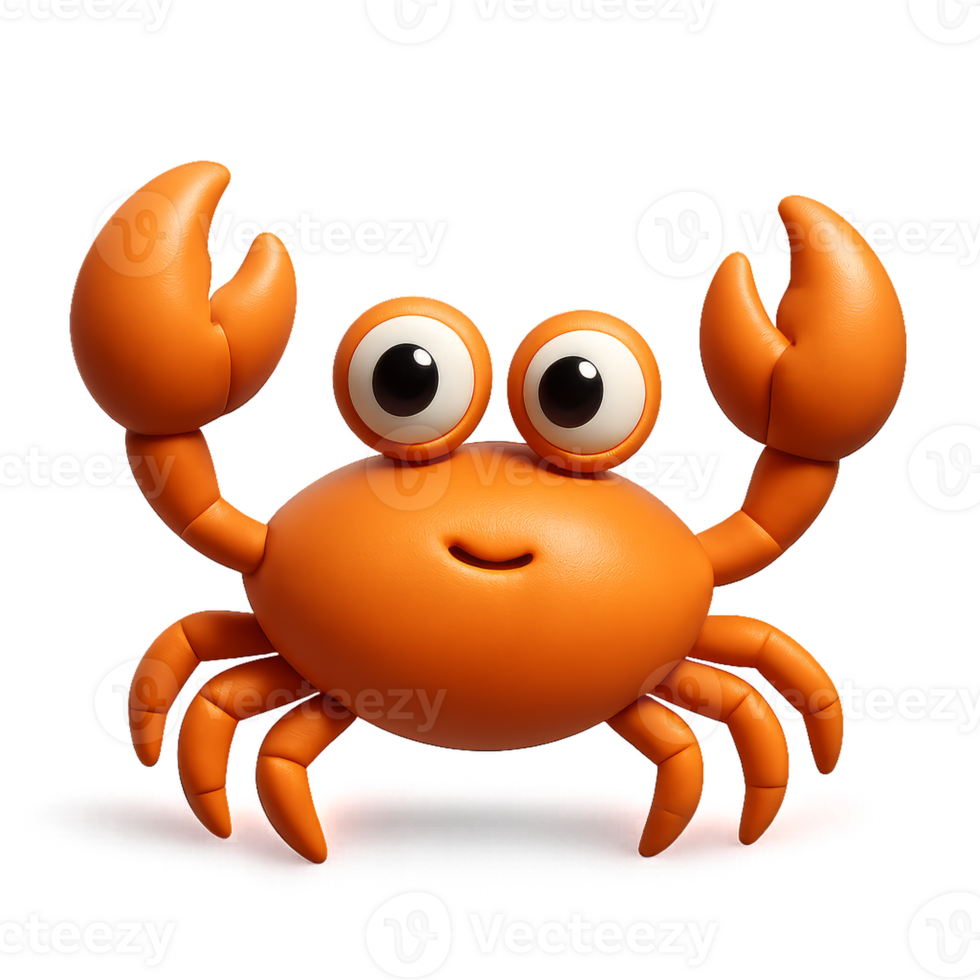 Curious Crab Icon in a Fun and Playful Design Style png